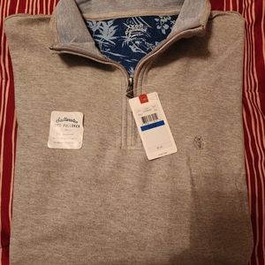 New Izod Advantage Pullover Sweater Men's Stretch Soft Long Sleeve Warm 1/4 Zip